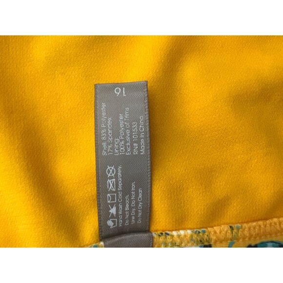 Daisy Fuentes Women Yellow Floral Two Piece Bikini Set Size 16 - Picture 10 of 10